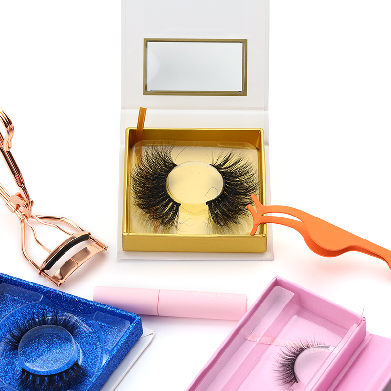Hot selling 25mm Fluffy 3D Mink Eyelashes dramatic real mink lashes with custom box YY